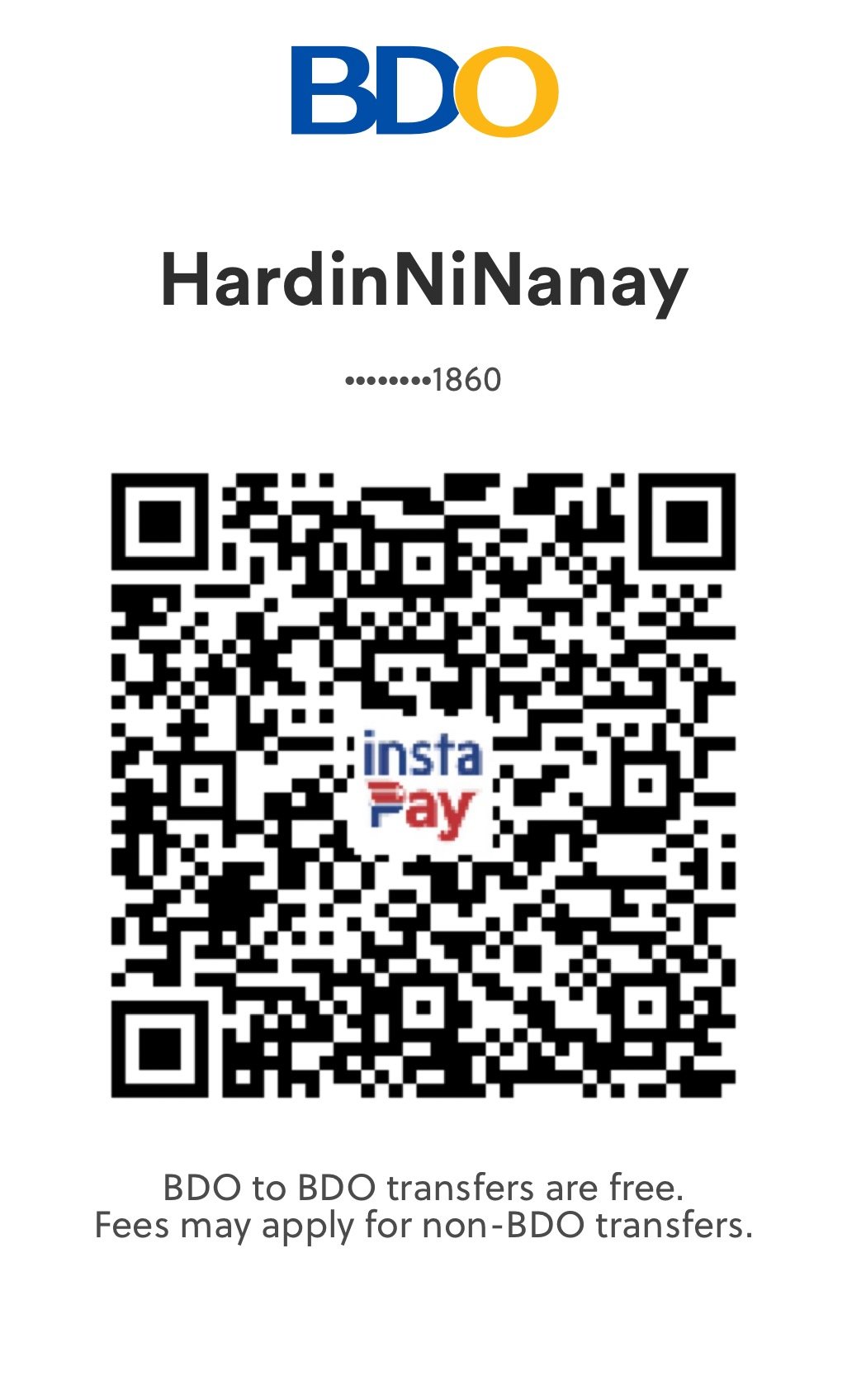 Bank Transfer QR Code